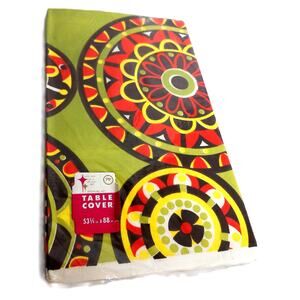 Vintage 1970s Tuttle Press Paper Table Cover Mod Psychedelic Retro 54"x88"